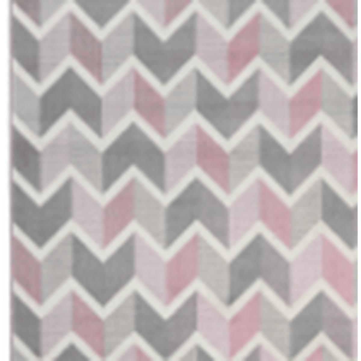 Modern Pink Chevron Low Pile Living Room Rug - Islay - Pink – image 4