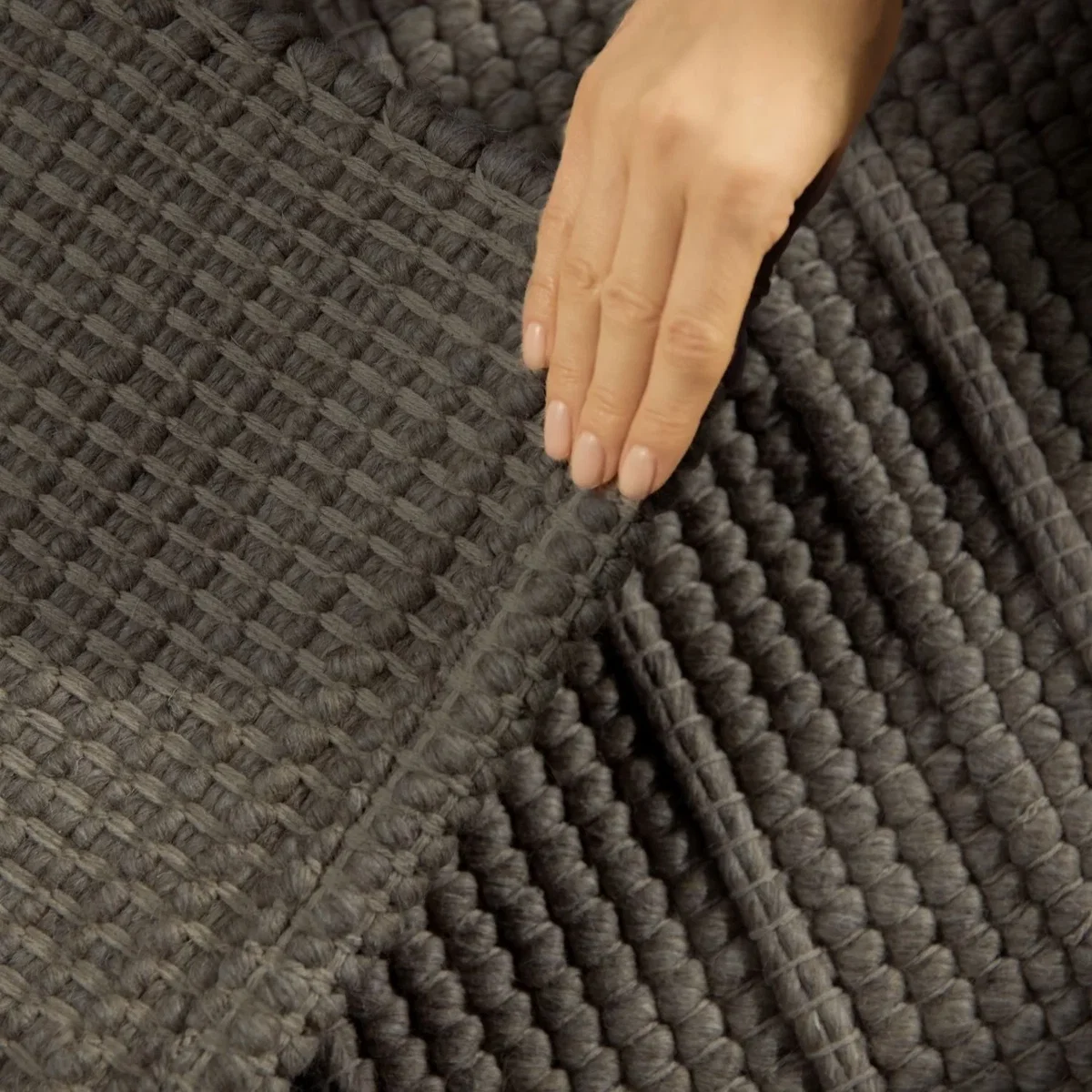 Ted Baker Camden Parker Wool Striped Rug Brown & Grey - Brown & Grey / 170.0cm – image 2