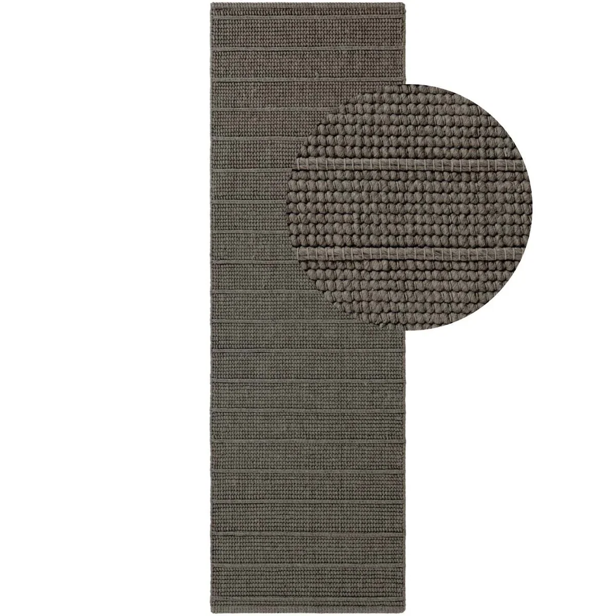 Ted Baker Camden Parker Wool Striped Rug Brown & Grey - Brown & Grey / 170.0cm – image 6