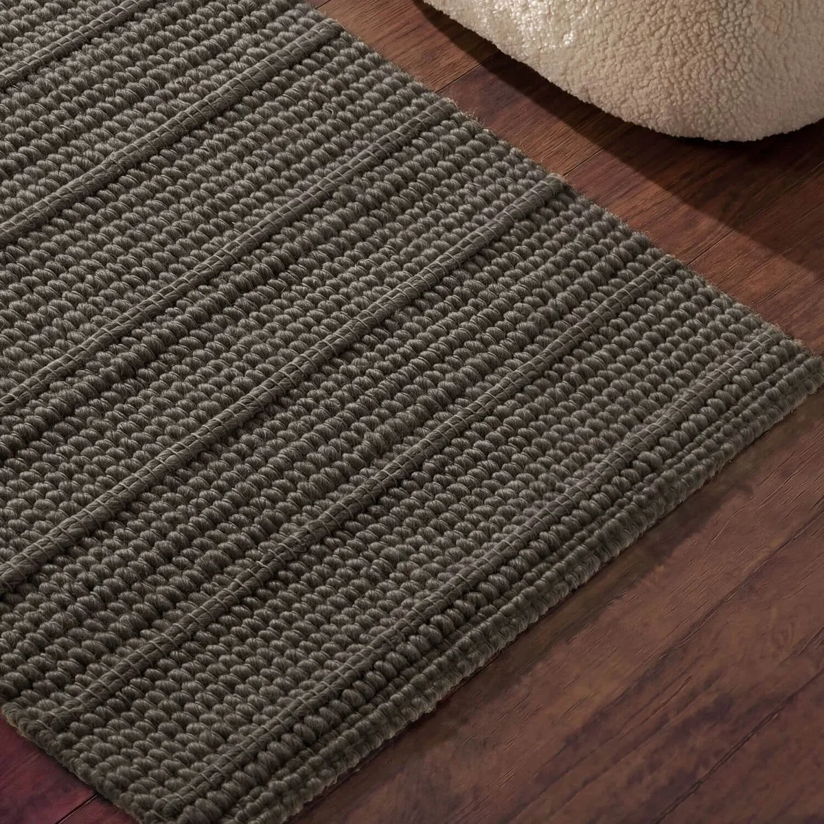 Ted Baker Camden Parker Wool Striped Rug Brown & Grey - Brown & Grey / 170.0cm – image 8