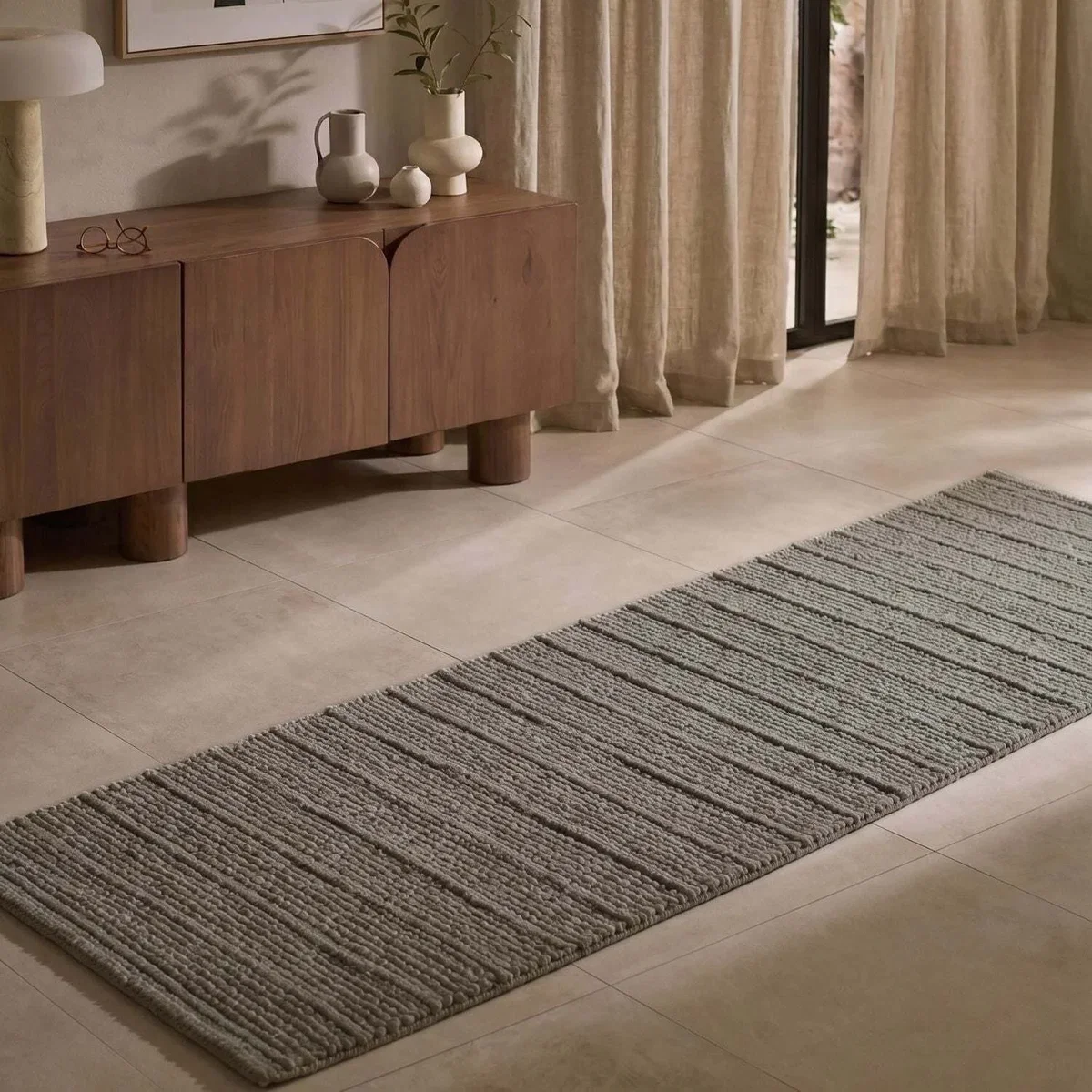 Ted Baker Camden Parker Wool Striped Rug Brown & Grey - Brown & Grey / 170.0cm – image 9