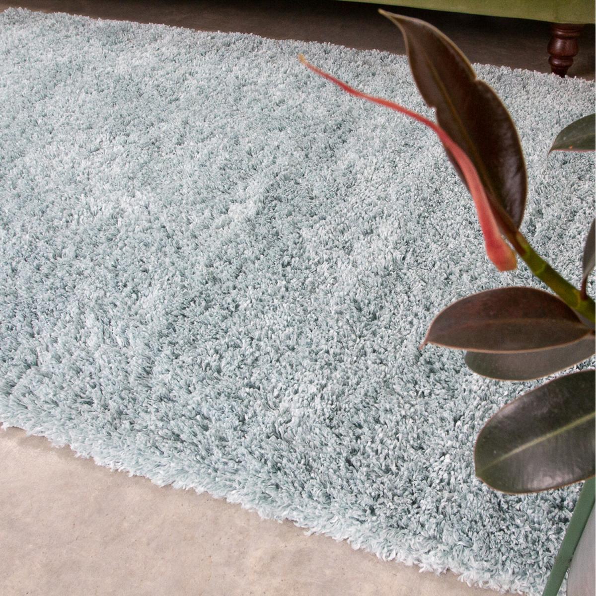 Super Soft Duck Egg Blue Shaggy Living Area Rug - Duck Egg / 330 x 240cm – image 2