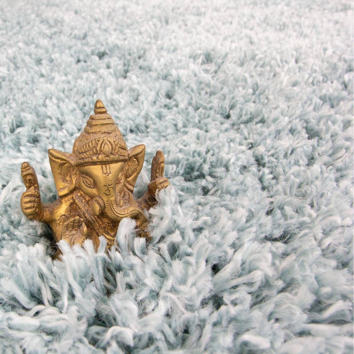 Super Soft Duck Egg Blue Shaggy Living Area Rug - Duck Egg / 330 x 240cm – image 3