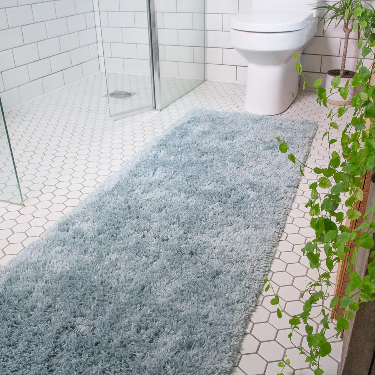Super Soft Duck Egg Blue Shaggy Living Area Rug - Duck Egg / 330 x 240cm – image 7