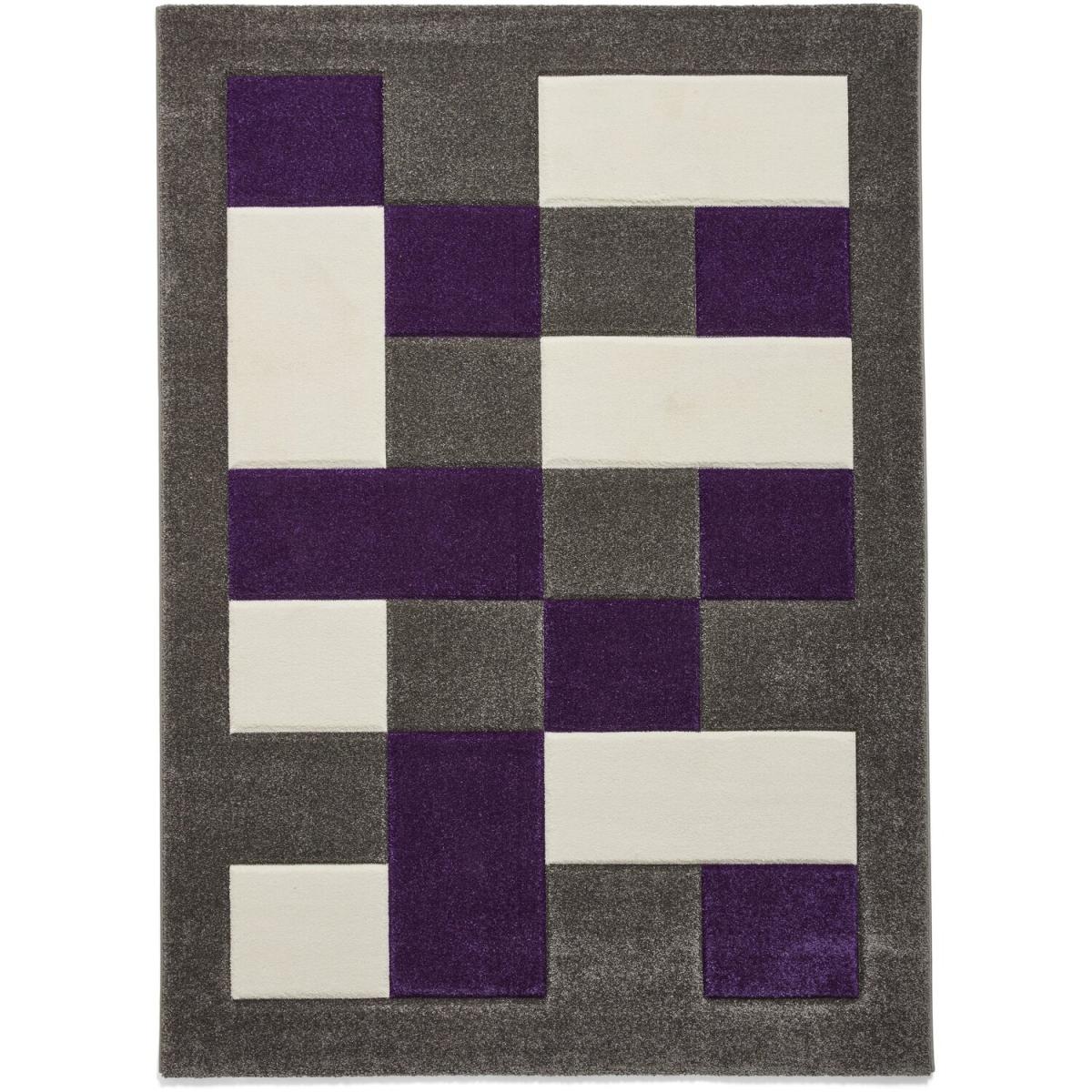 Brooklyn BRK04 GreyPurple Rug - Grey/Purple / 220cm – image 3