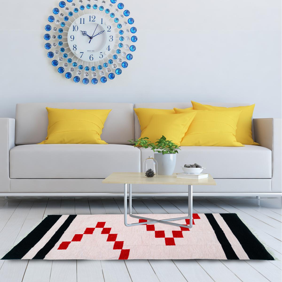 Pink Stripes with Tribal Art Rug - Purple – image 2
