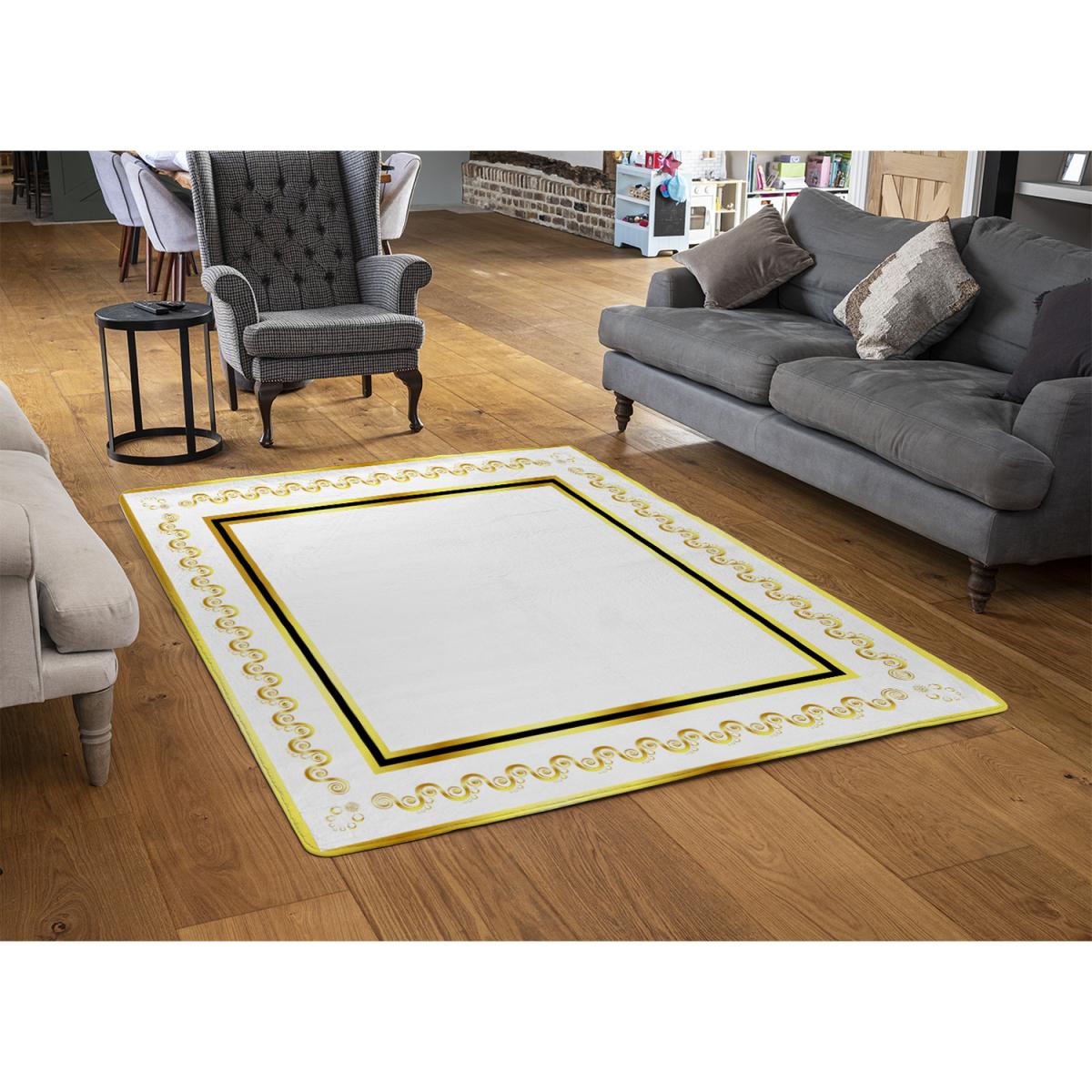 Ancient Egyptian Gold Border Rug - Gold / 230cm – image 3
