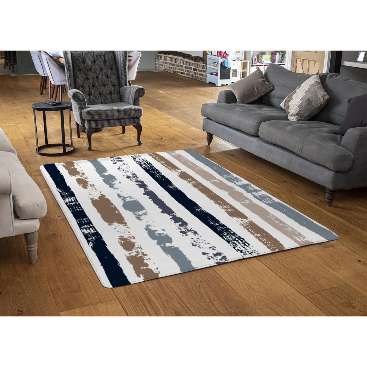Brush Strokes Designer Rug - White / 150cm – image 2