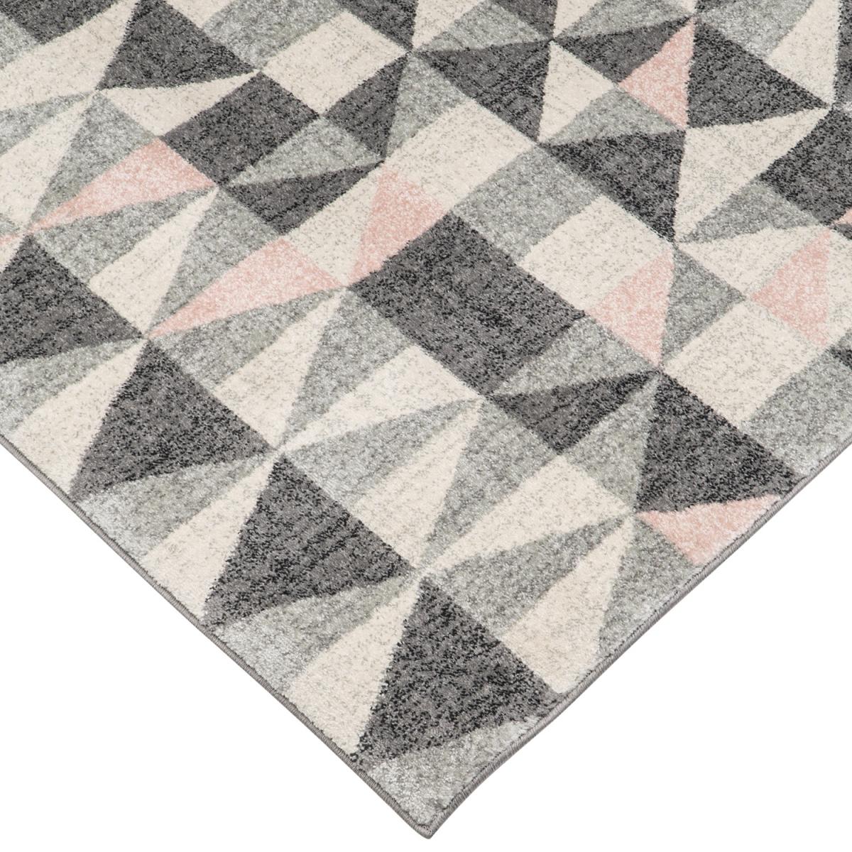 Nova Geo Rug - Grey & Pink / 200cm – image 2