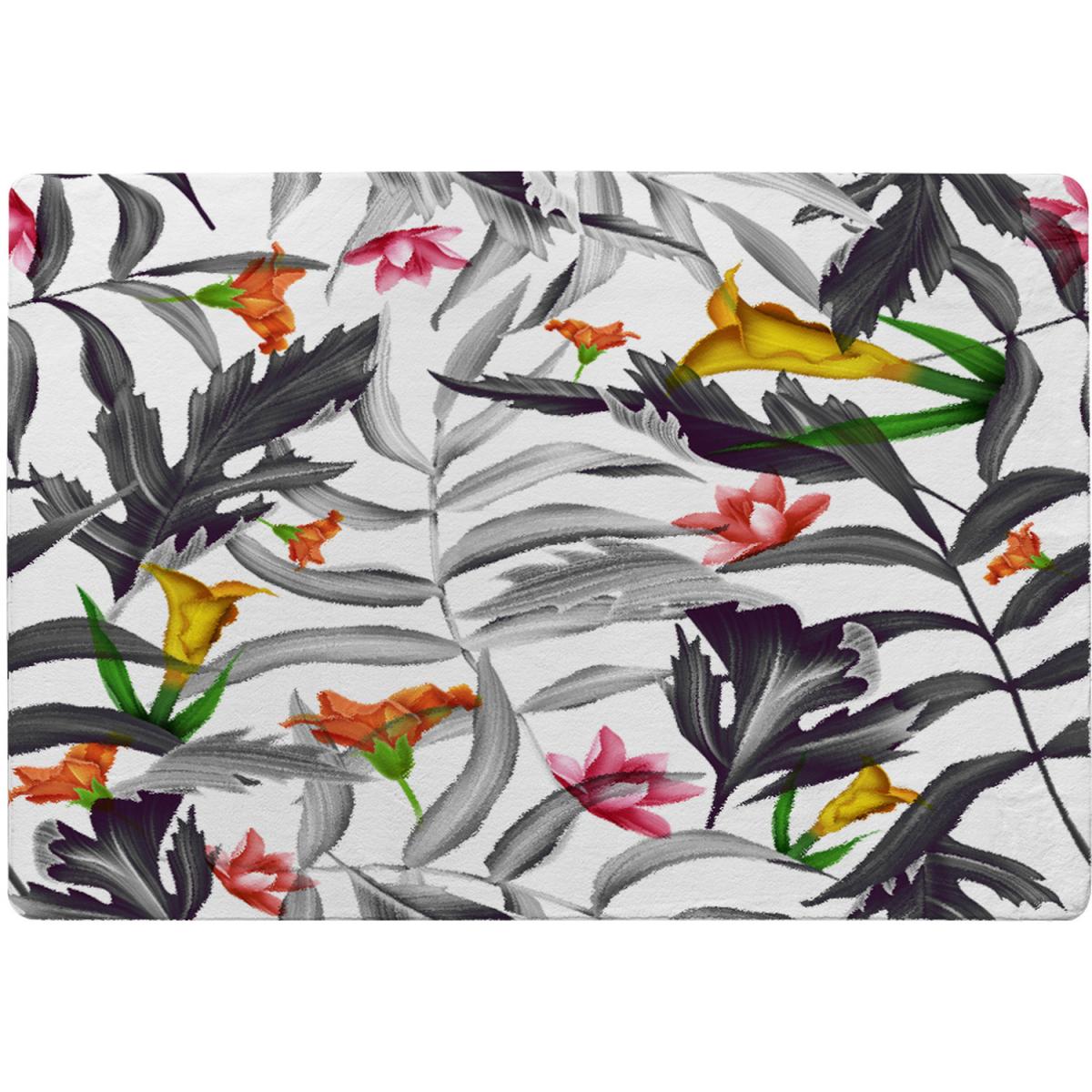 Monochrome Leaves Rug - Black / 230cm – image 2