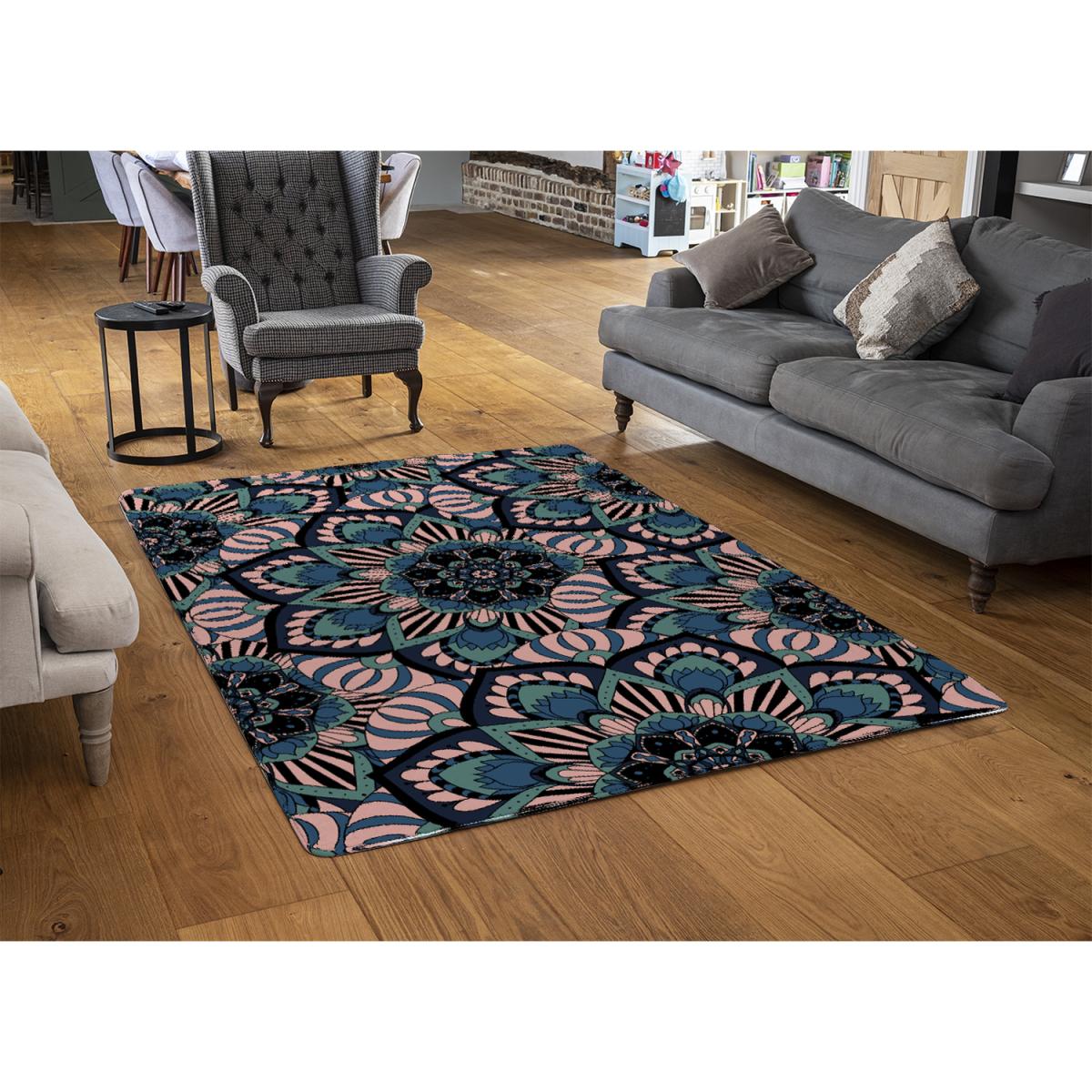 Mandalas Pattern Rug - Blue / 230cm – image 3