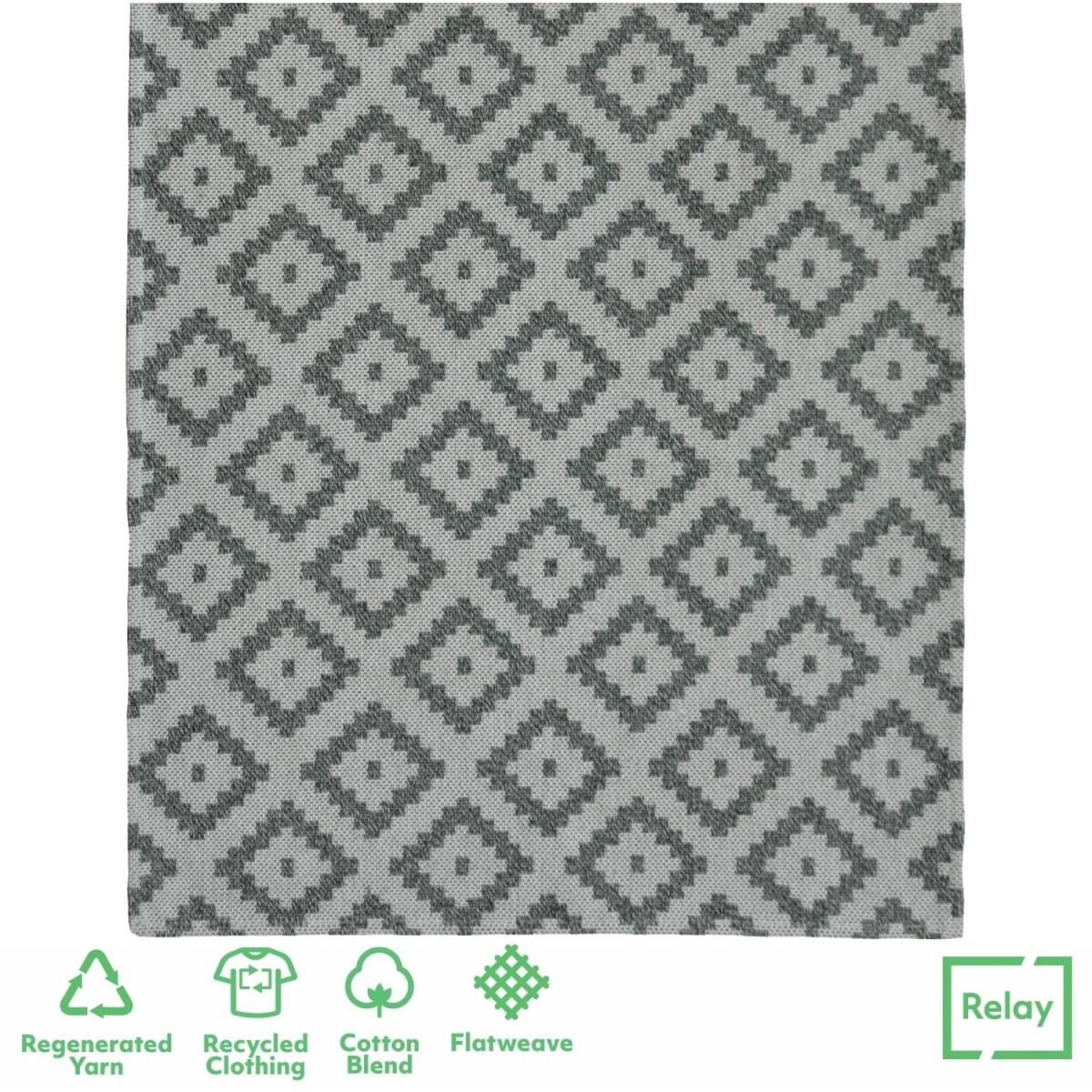 Grey Moroccan Eco Friendly Flatweave Rug - Regen - Grey / 150cm – image 3