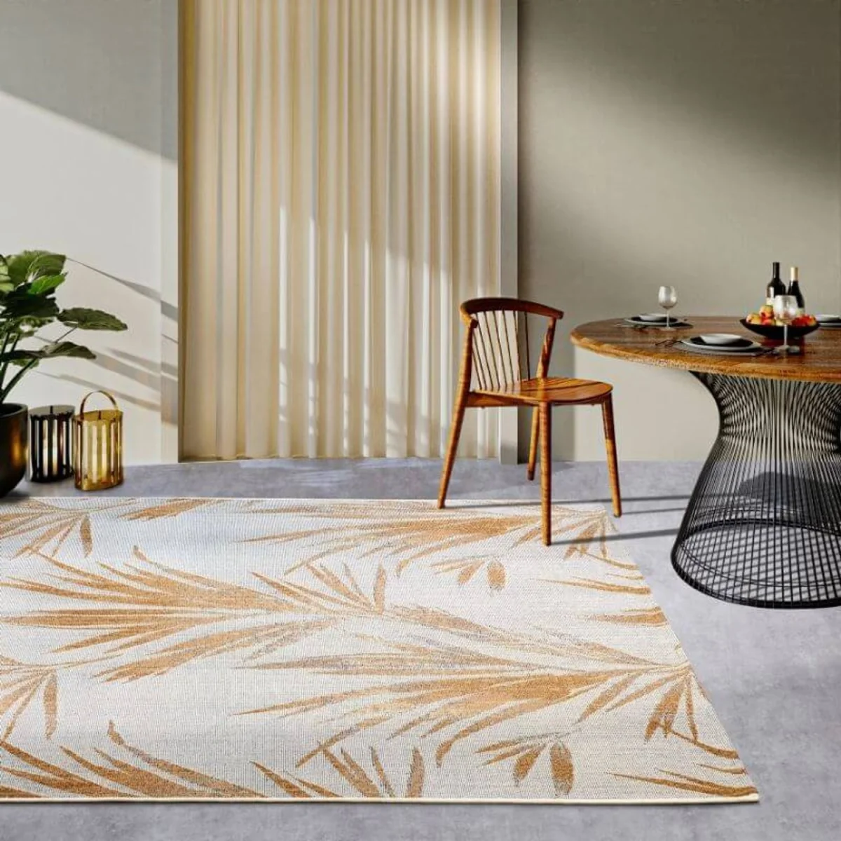 Leonie Indoor & Outdoor Rug Cream & Gold - Cream – image 5