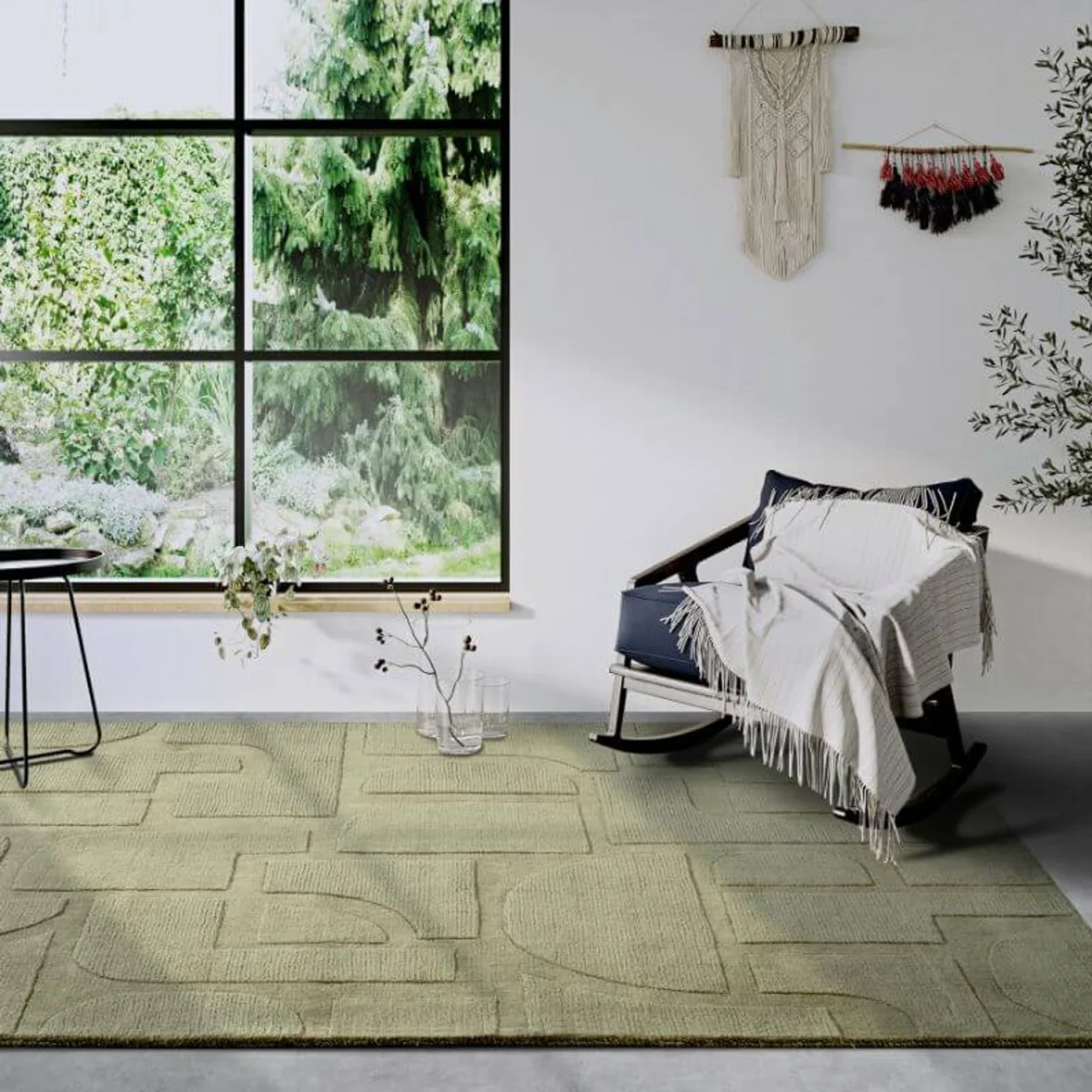 Villeroy & Boch 1906 Alexis Wool Geometric Rug Green - Green / 280.0cm – image 7