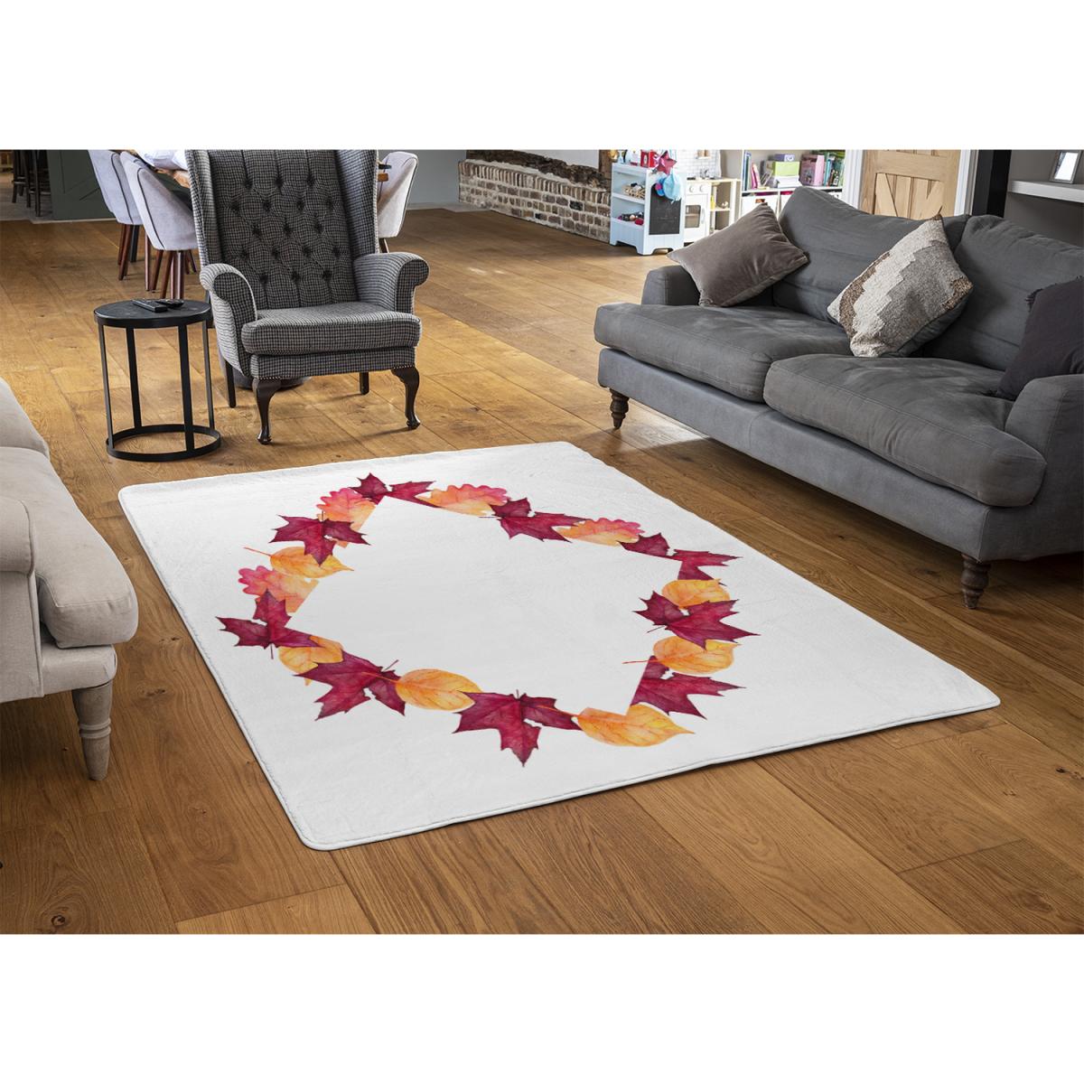 Diamond Autumn Reath Rug - Orange / 230cm – image 3