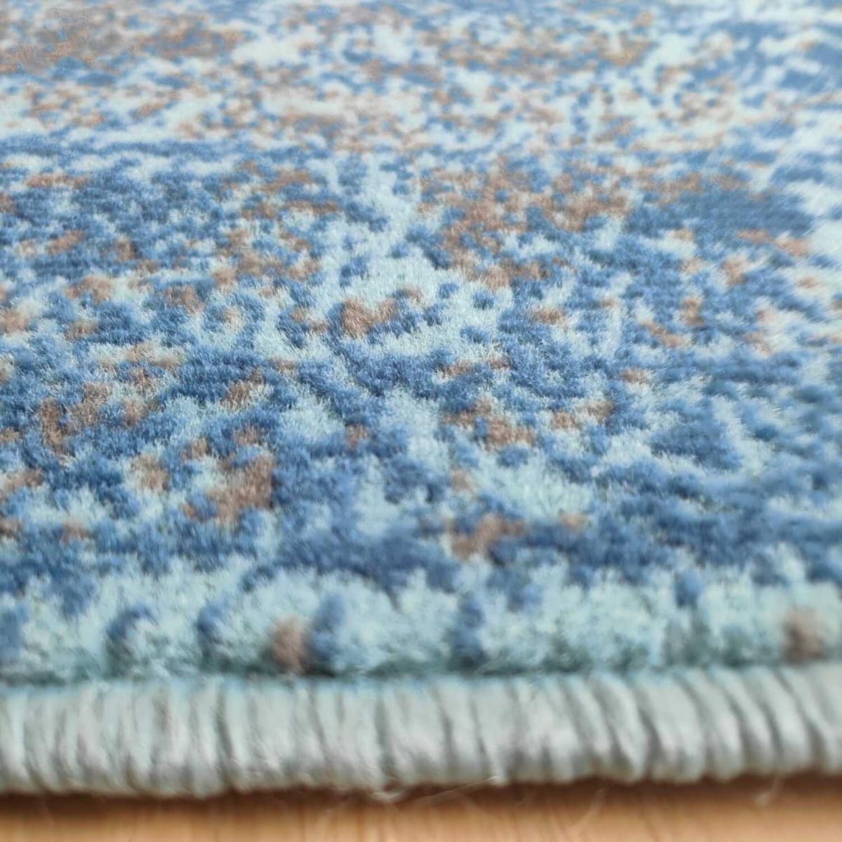 Modern Turquoise Blue Transitional Medallion Area Rug - Trend - Blue / 7kg – image 2