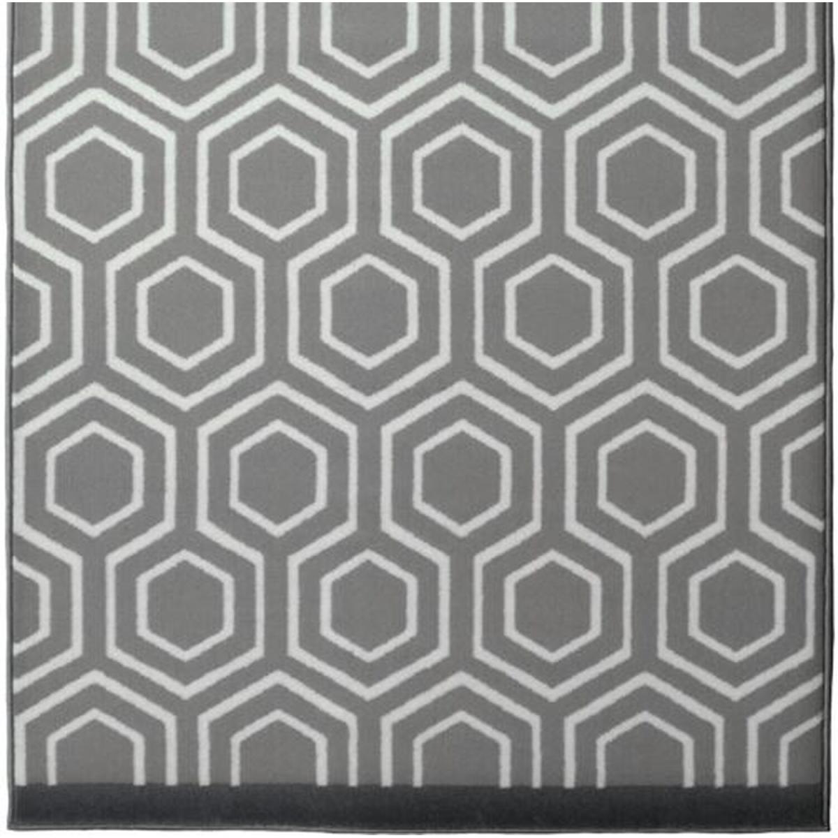 Modern Grey Geometric Flatweave Rug - Islay - Grey / 230cm / 5kg – image 2