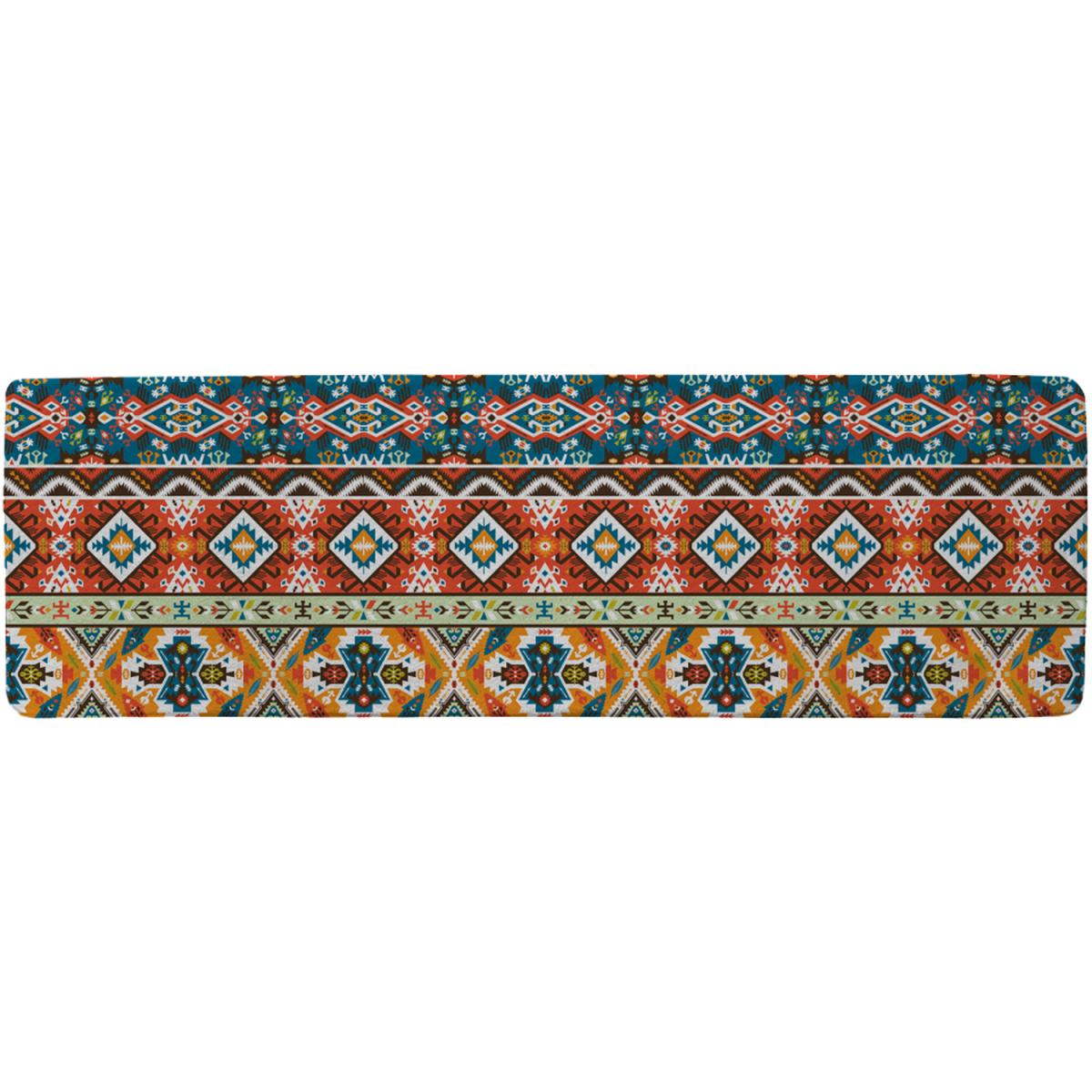 Seamless Colorful Pattern In Tribal Style Runner Rug - Red – image 2