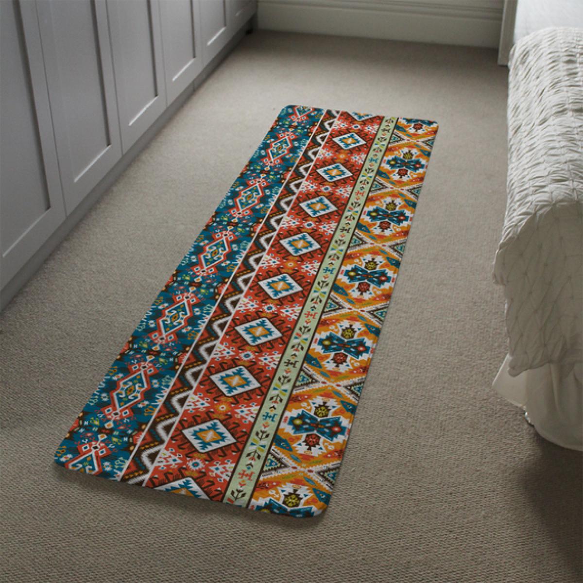 Seamless Colorful Pattern In Tribal Style Runner Rug - Red – image 1