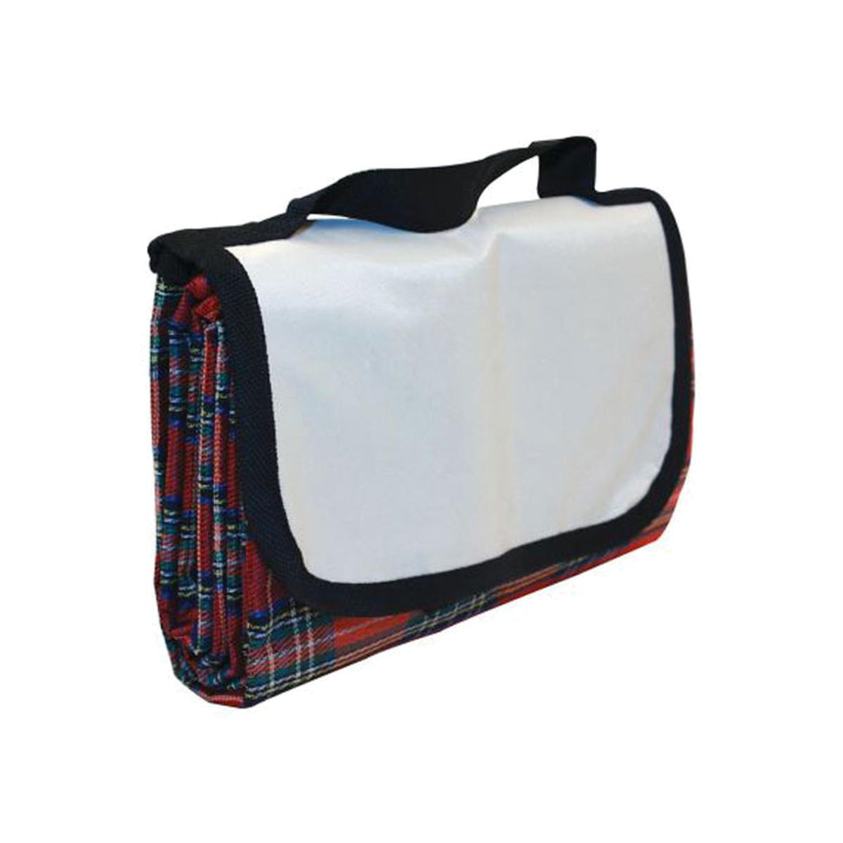 150cm x 115cm Patterned Waterproof Picnic Blanket Rug - Red