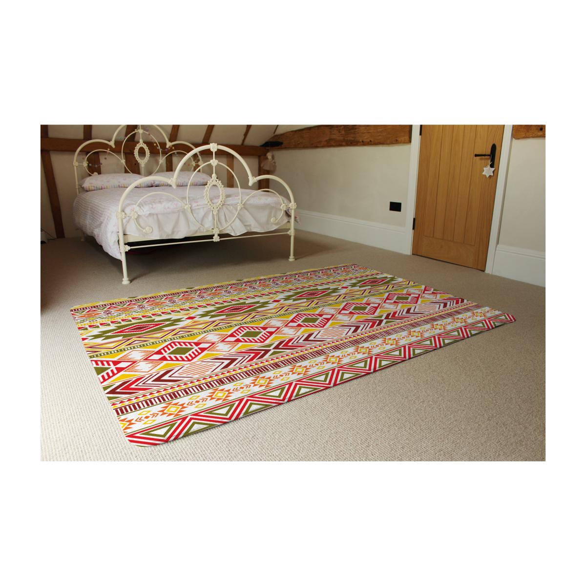 Aztec American Indian Pattern Rug - Red / 230cm – image 1