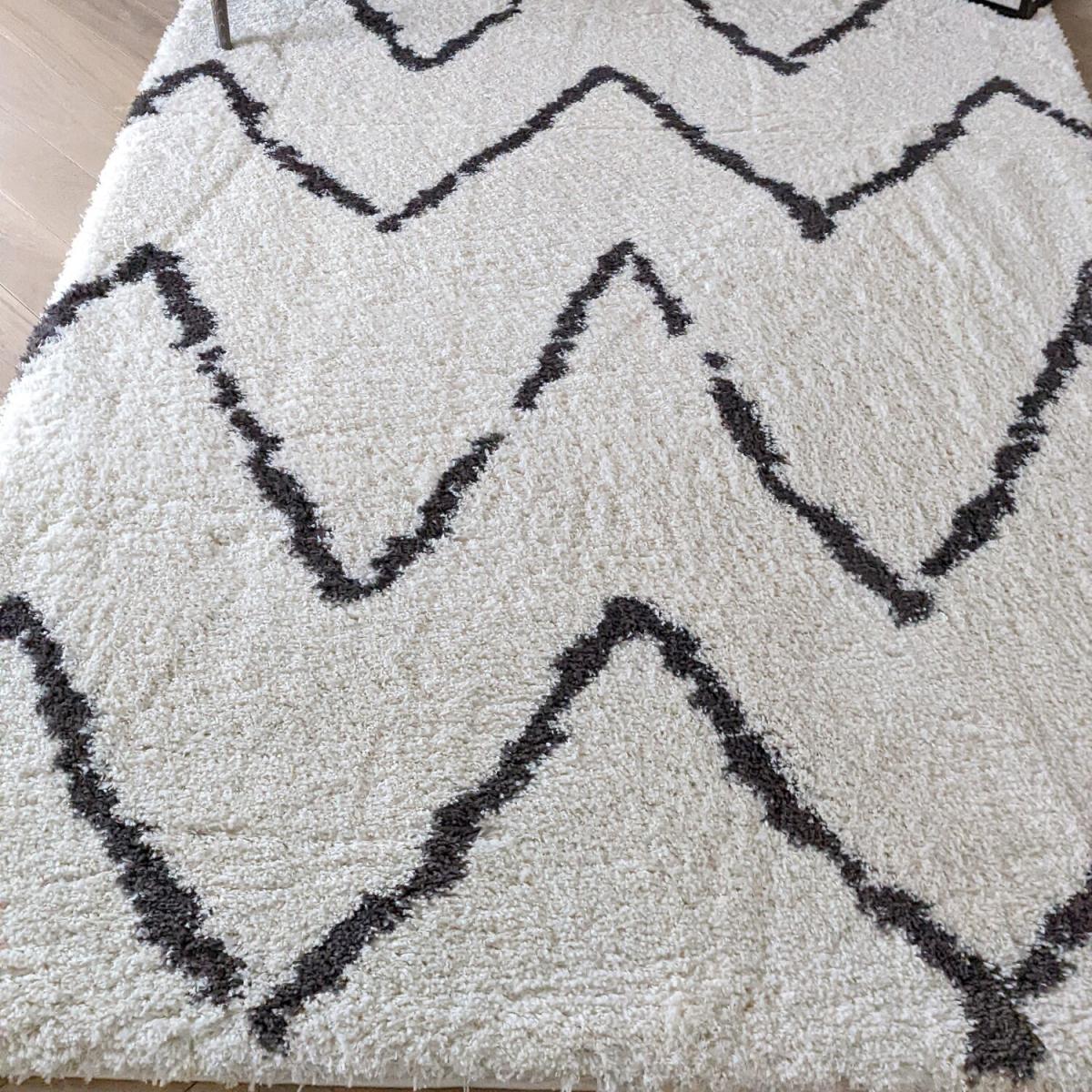 Ivory Chevron 4cm Shaggy Rugs - Ivory / 230cm – image 2