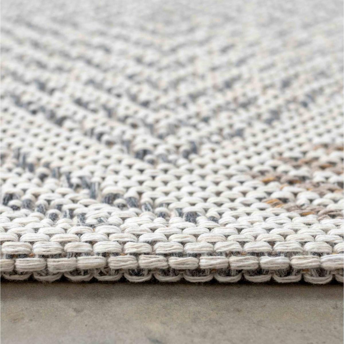 Natural Beige Diamond Geometric Recycled Cotton Area Rug - Natural / 230 x 160cm – image 4
