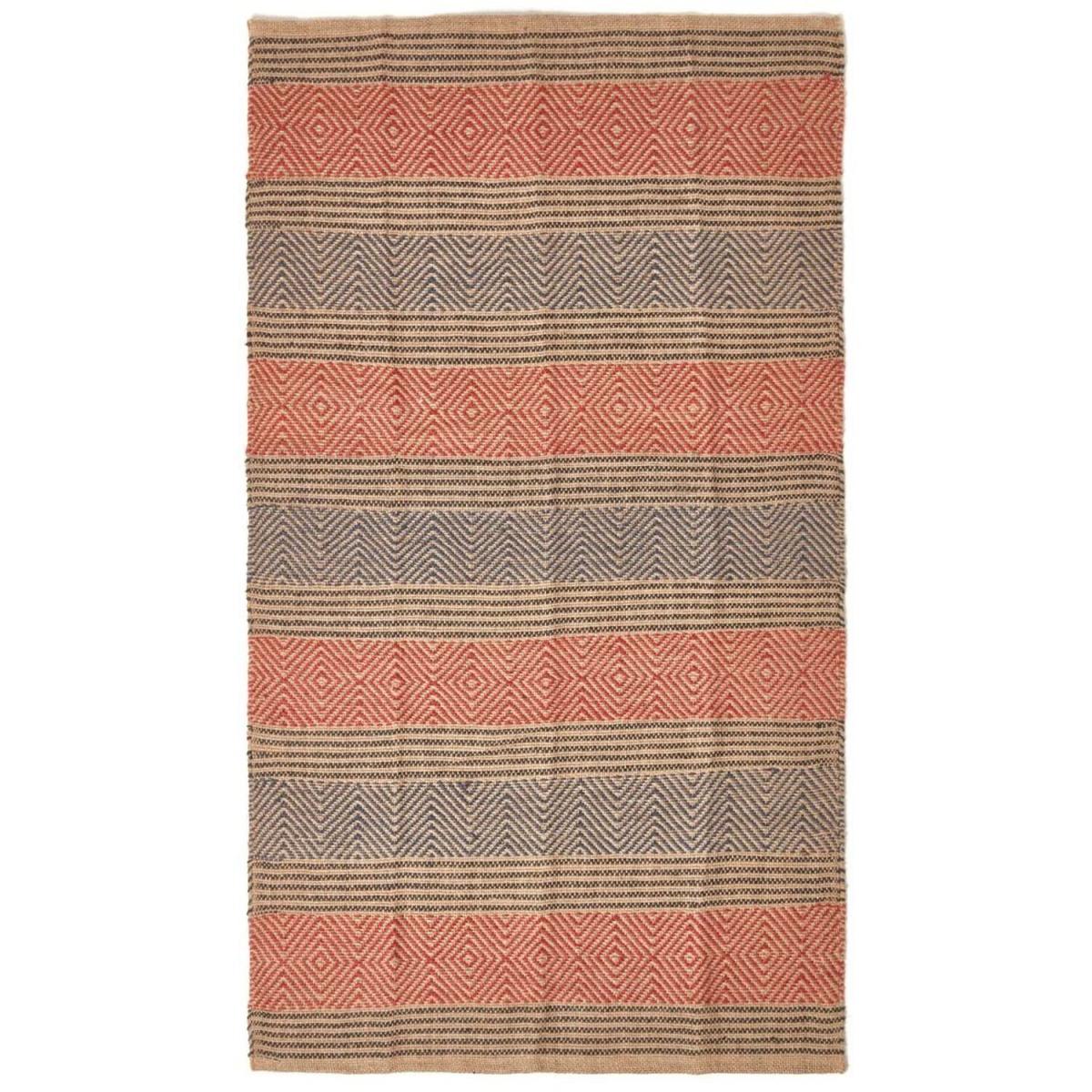 Homescapes Multicolour Geometric Patterned Jute Rug - Multi Colour / 150cm – image 2