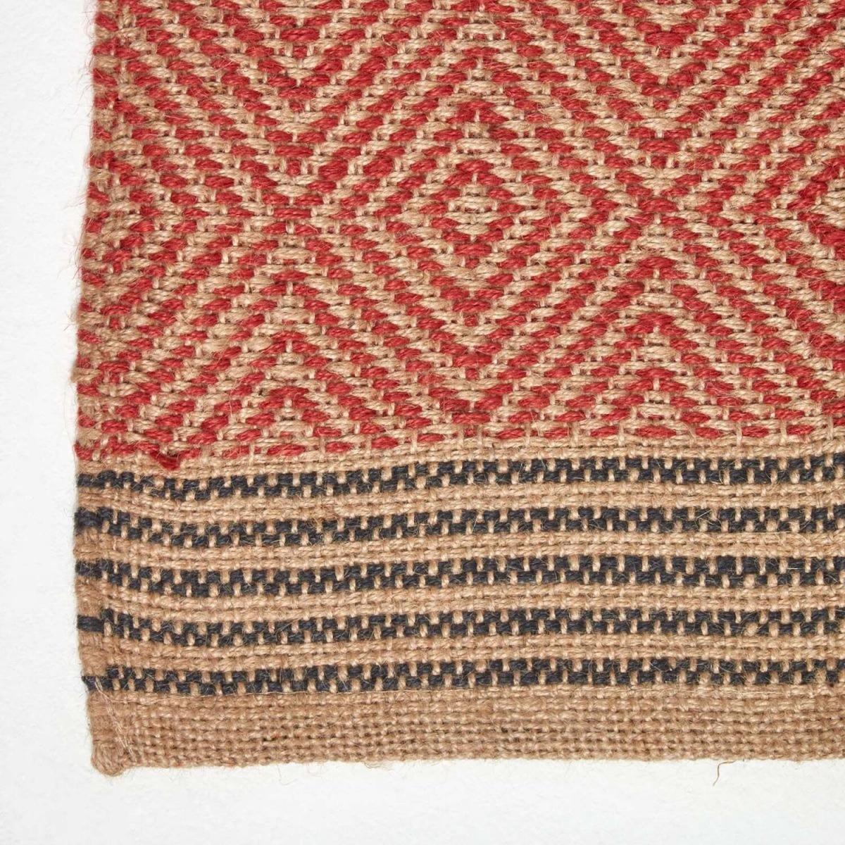 Homescapes Multicolour Geometric Patterned Jute Rug - Multi Colour / 150cm – image 5