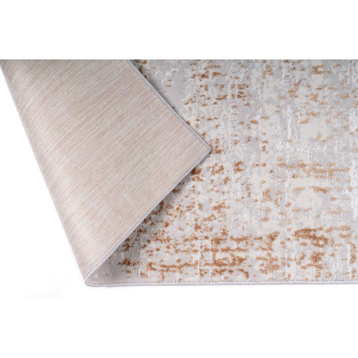 Artistic Ochre Yellow Flecked Abstract Living Room Rug - Monalisa - Ochre / 200cm – image 3