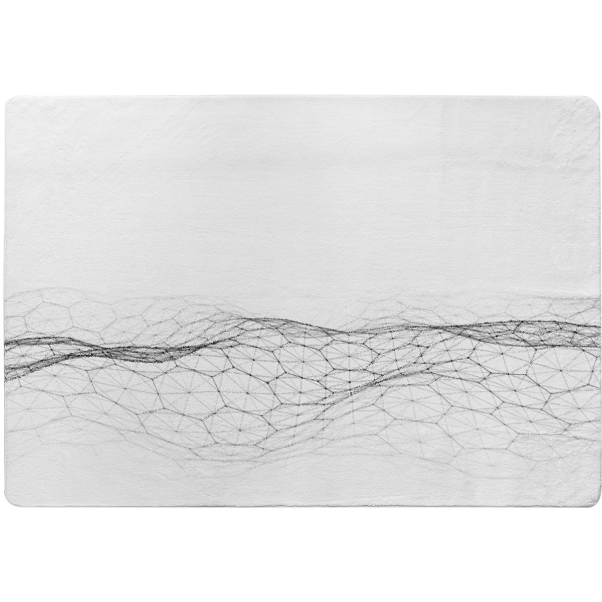 Futuristic Digital Landscape Rug - White / 230cm – image 2
