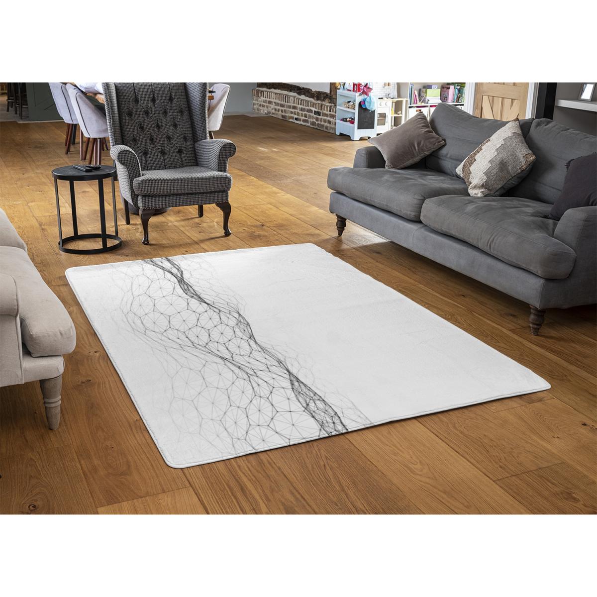 Futuristic Digital Landscape Rug - White / 230cm – image 3