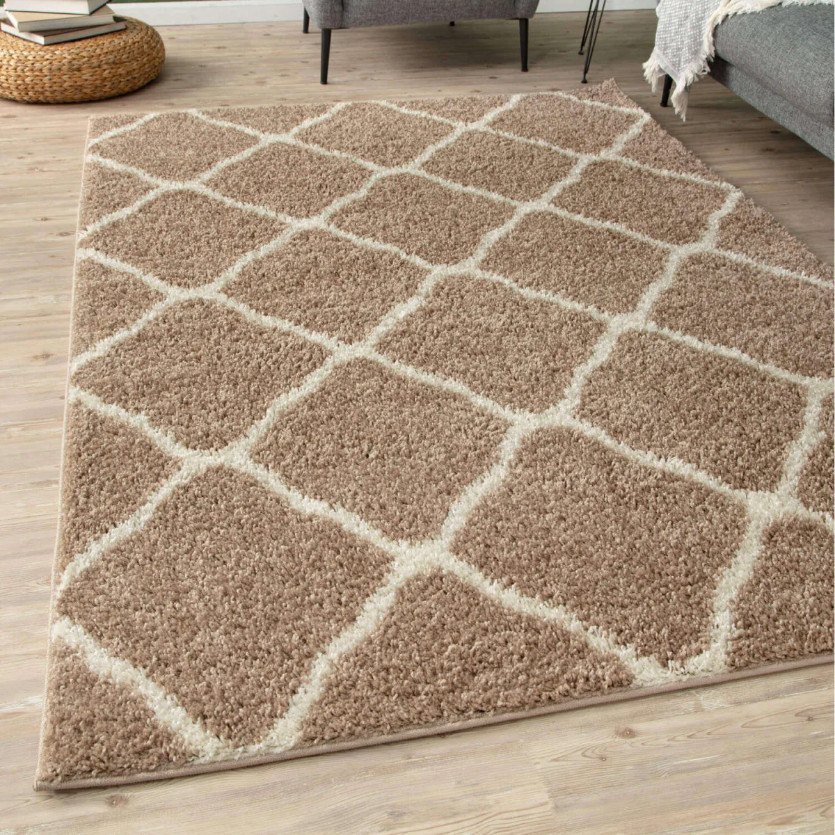 Myshaggy Moroccan Design Rug - Black / 240x340cm - Neutral – image 2