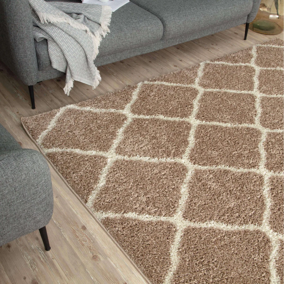 Myshaggy Moroccan Design Rug - Black / 240x340cm - Neutral – image 5