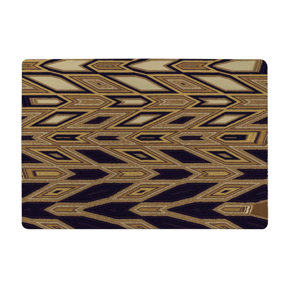 Geometric Tiles Rug - Brown / 110cm – image 1