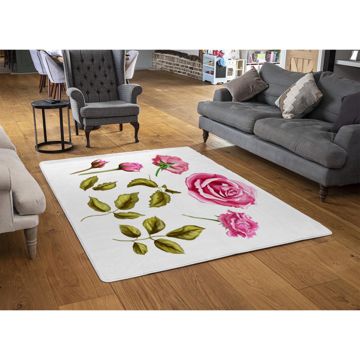 Roses  Leaves Rug - Pink / 230cm – image 3