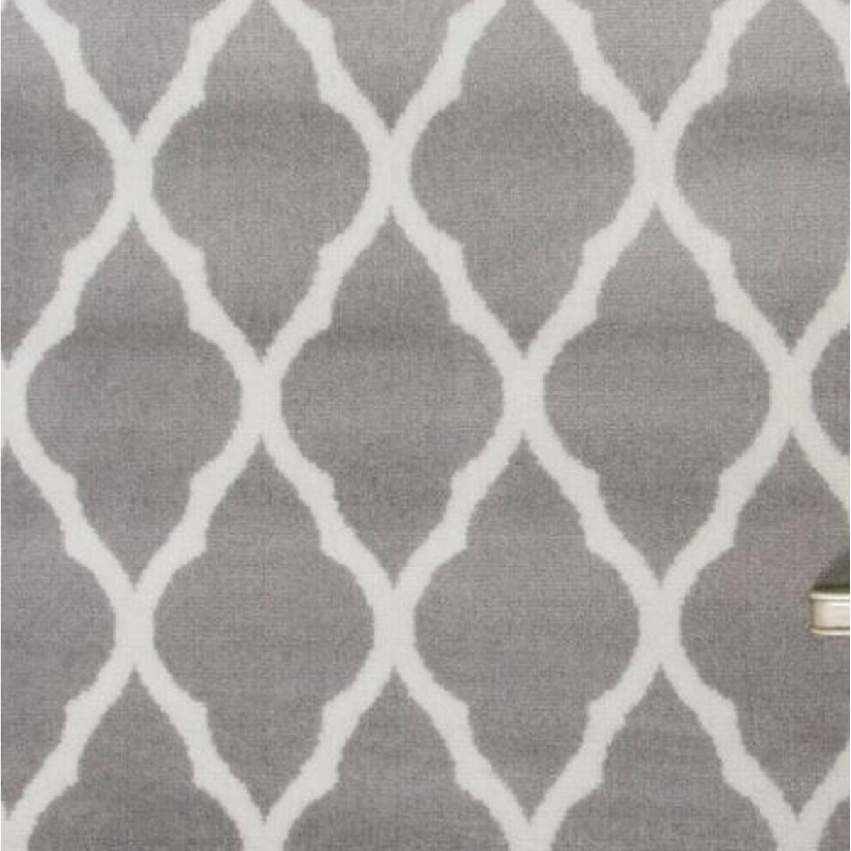 Grey Moroccan Trellis Area Rug - Lisbon - Grey / 110cm – image 2
