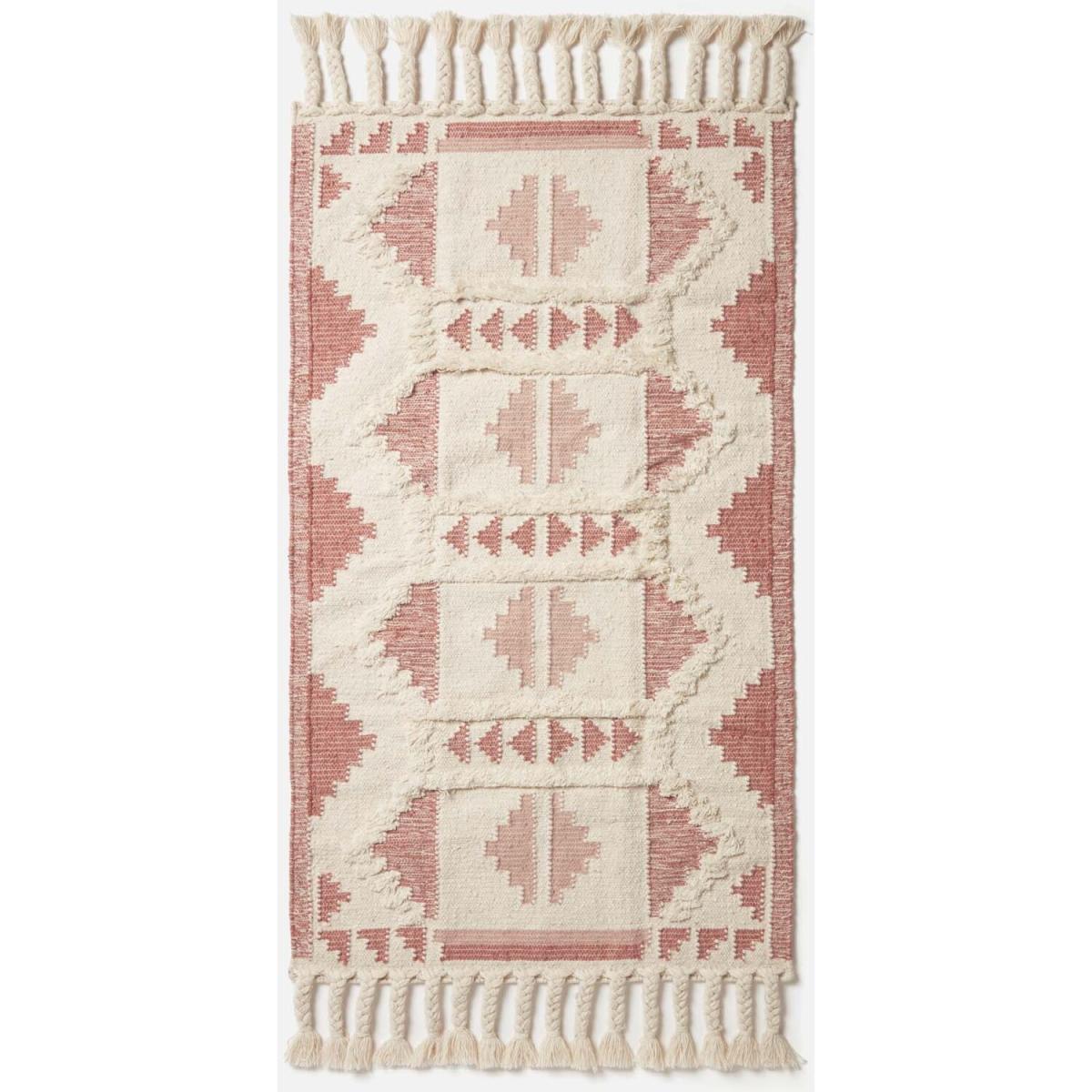 Satara Pink Kilim Wool Rug - Pink / 230cm – image 2