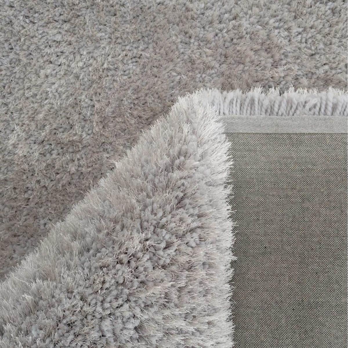 Deluxe Super Soft Silver Grey Deep Pile Shaggy Area Rug - Silver / 280 x 190cm – image 6