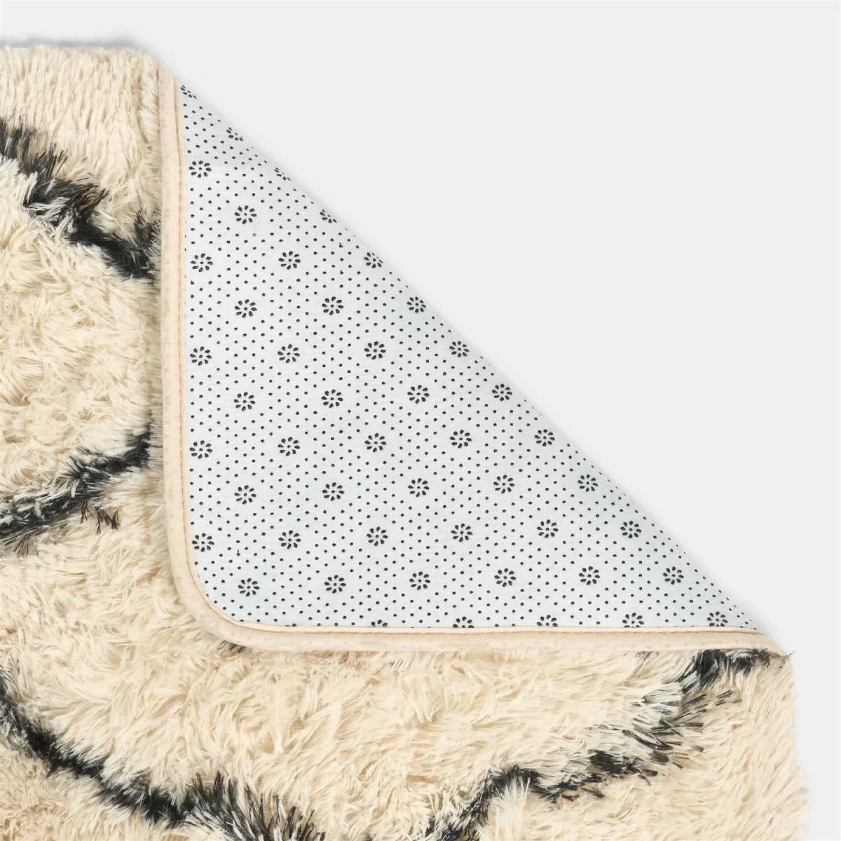 OHS Printed Fluffy Simple Geometric Rug - Monochrome / 160X230 – image 4