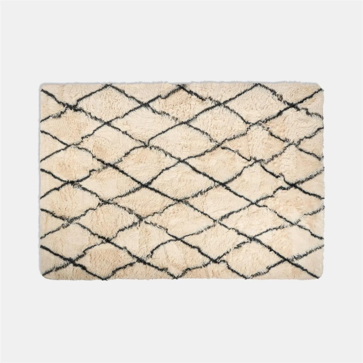 OHS Printed Fluffy Simple Geometric Rug - Monochrome / 160X230 – image 5