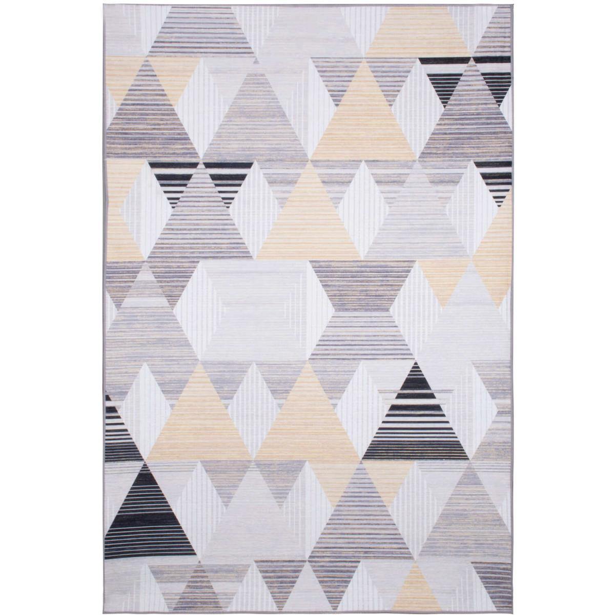 Vernal Clara Geometric Washable Area Rug light Yellow, Grey  Black - Light Grey / 152 cm x 213 cm – image 4