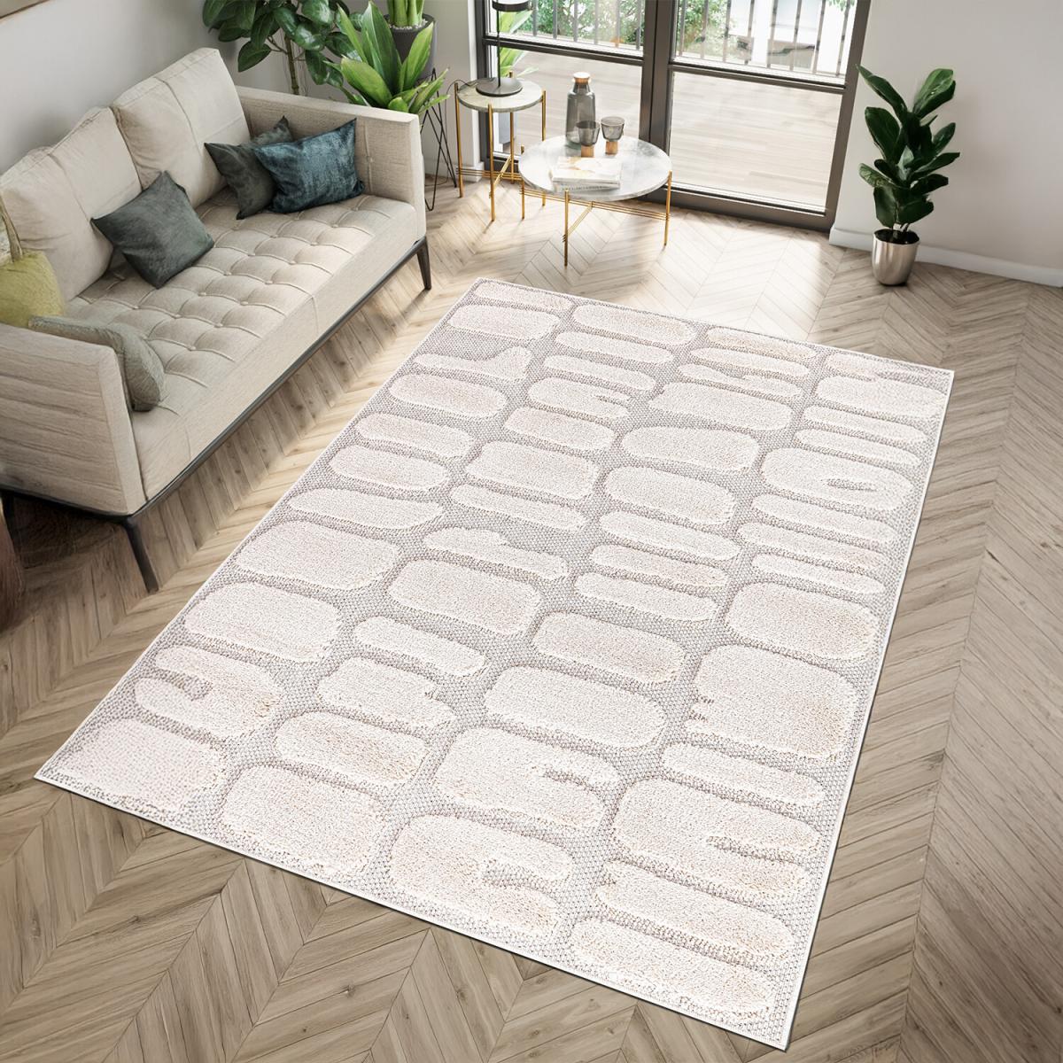 Bailey Pebble Rug - Neutral / 160cm