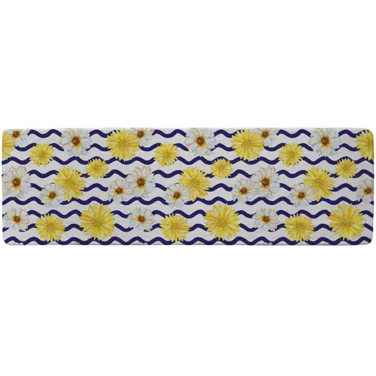 Bright Yellow Flowers  Zig Zags Runner Rug - Yellow – image 2