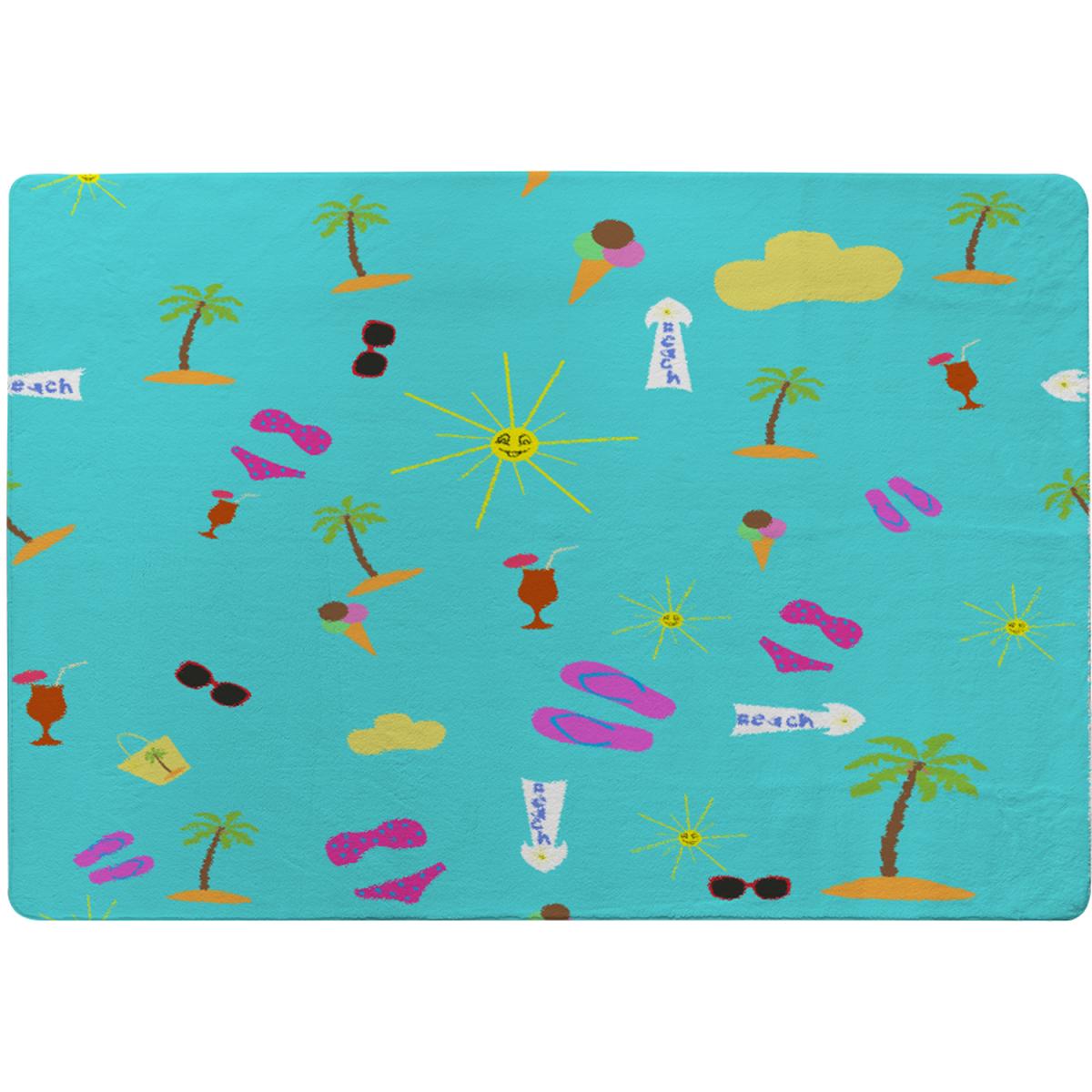 Beach Cartoons Rug - Blue / 230cm – image 2