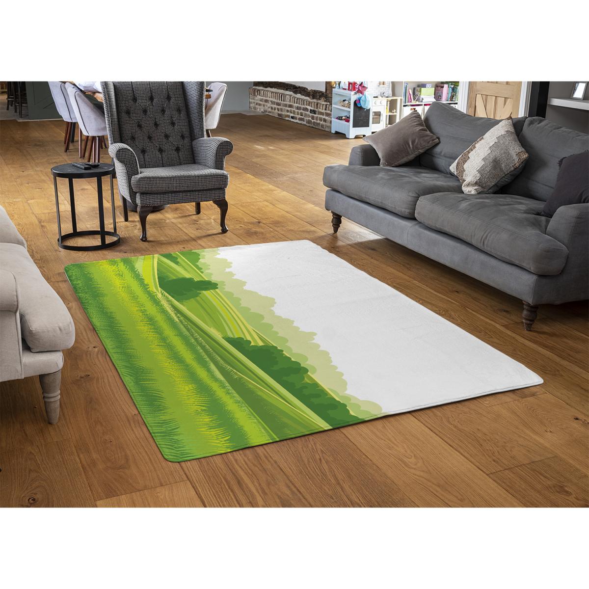 Landscape Illustration Designer Rug - Green / 150cm – image 2