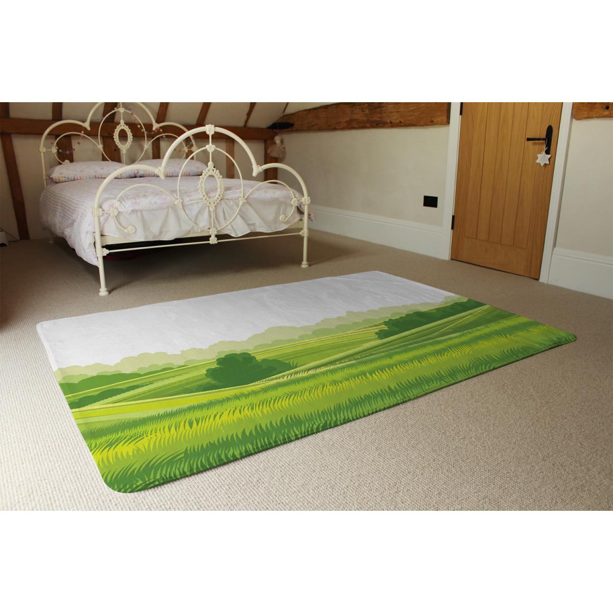 Landscape Illustration Designer Rug - Green / 150cm – image 3