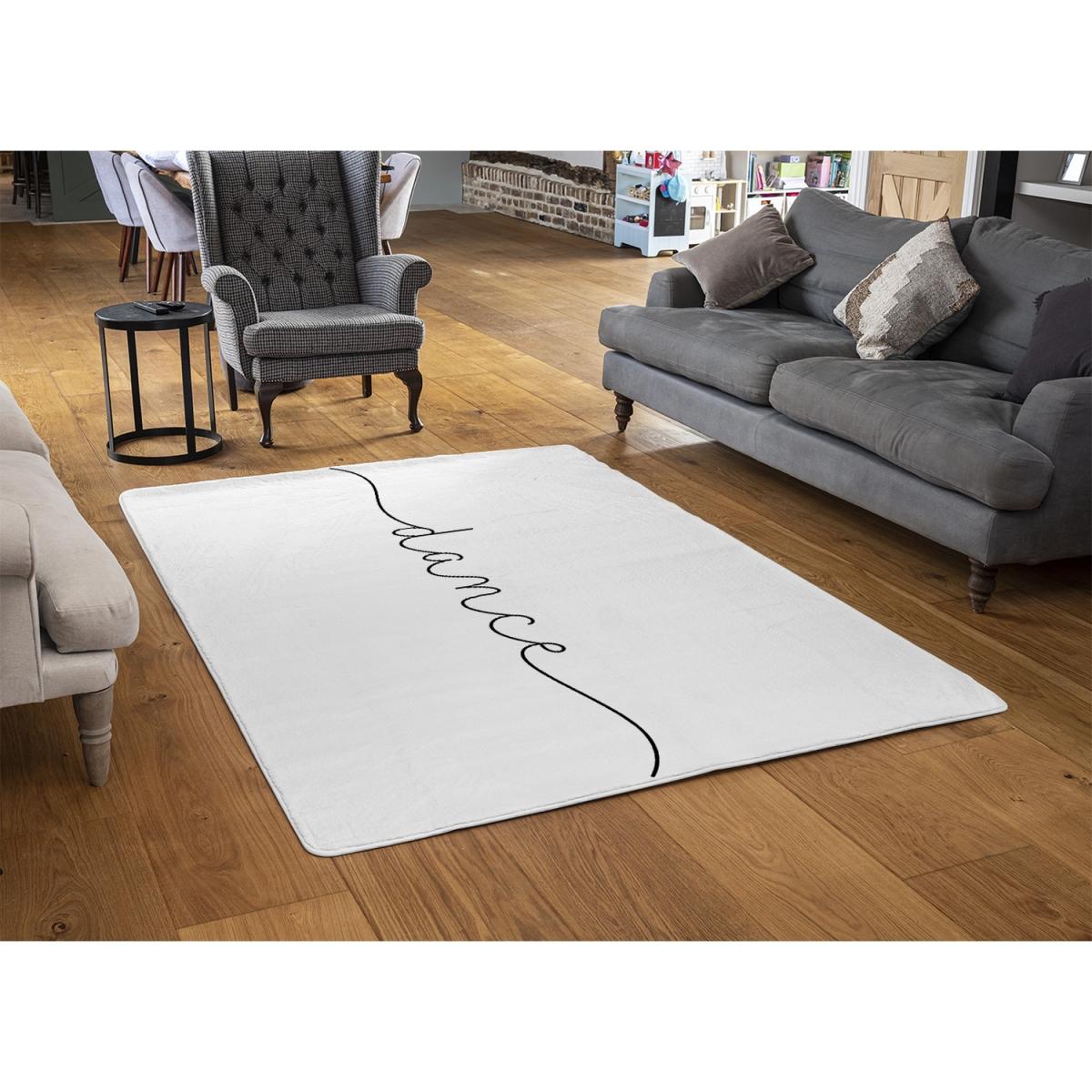 Text Dance Designer Rug - White / 200cm – image 2