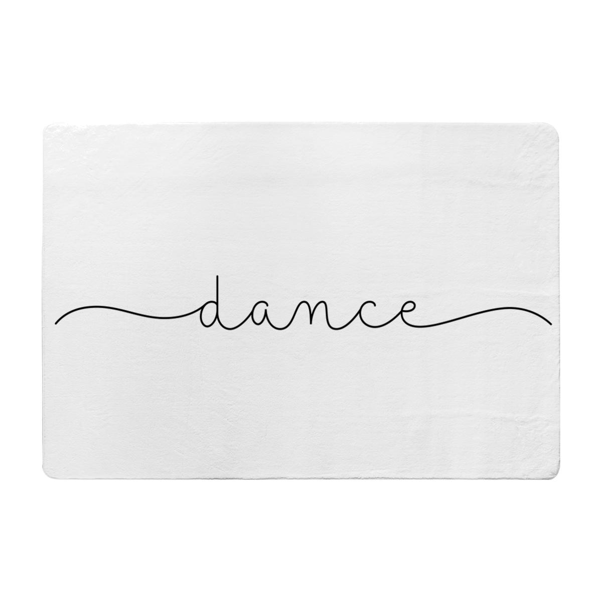 Text Dance Designer Rug - White / 200cm – image 1