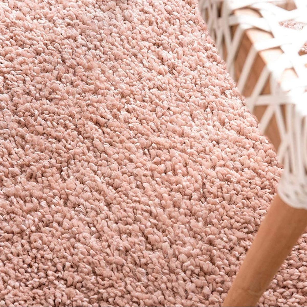 Abaseen Rose Shaggy Rug Rectangular Soft Touch Thick Pile - Rose / 230cm – image 2